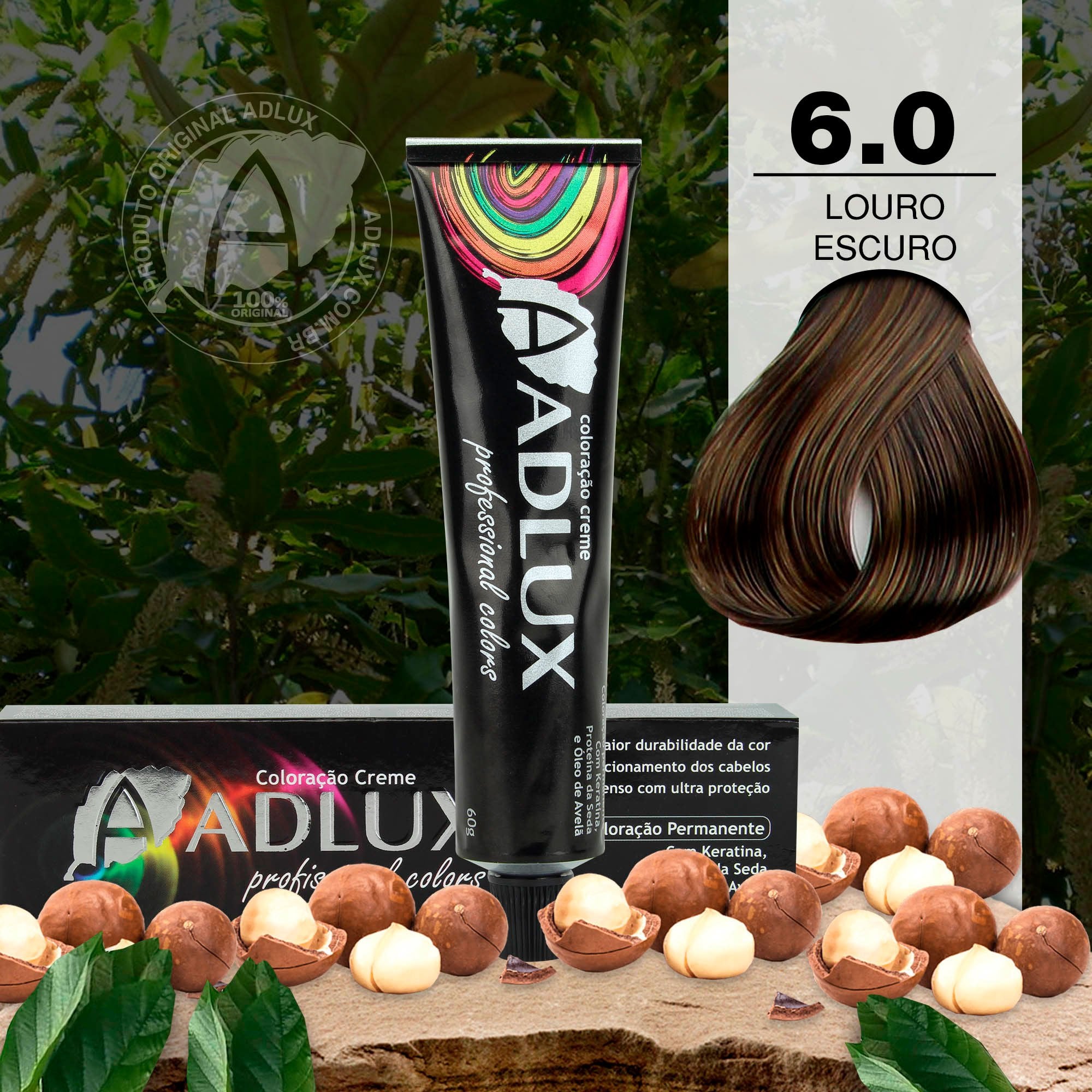 Coloração Creme Adlux 6.0 Louro Escuro - 60g