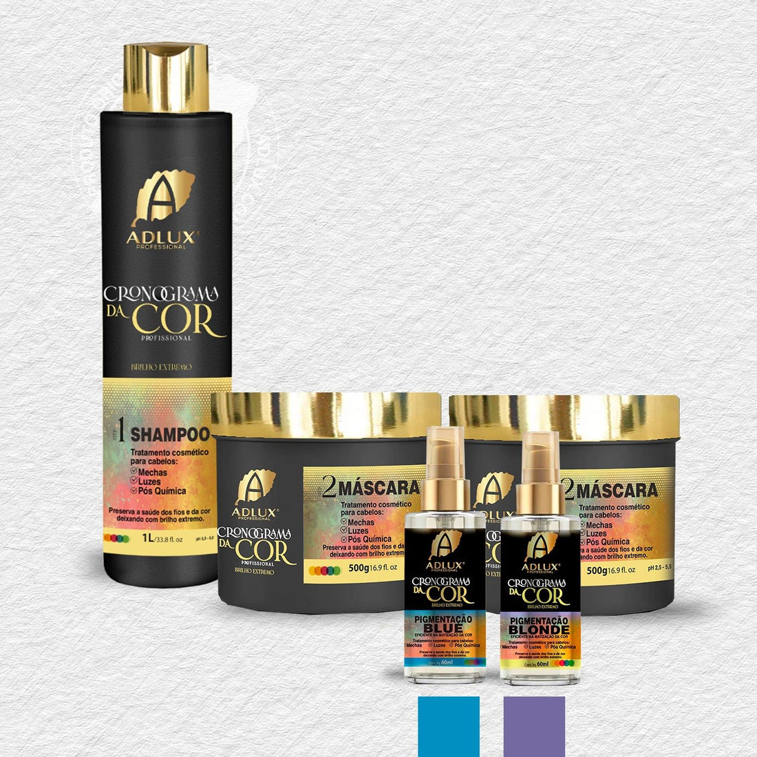 Kit Cronograma da Cor Profissional- 2 Passos (BLUE - BLONDE)