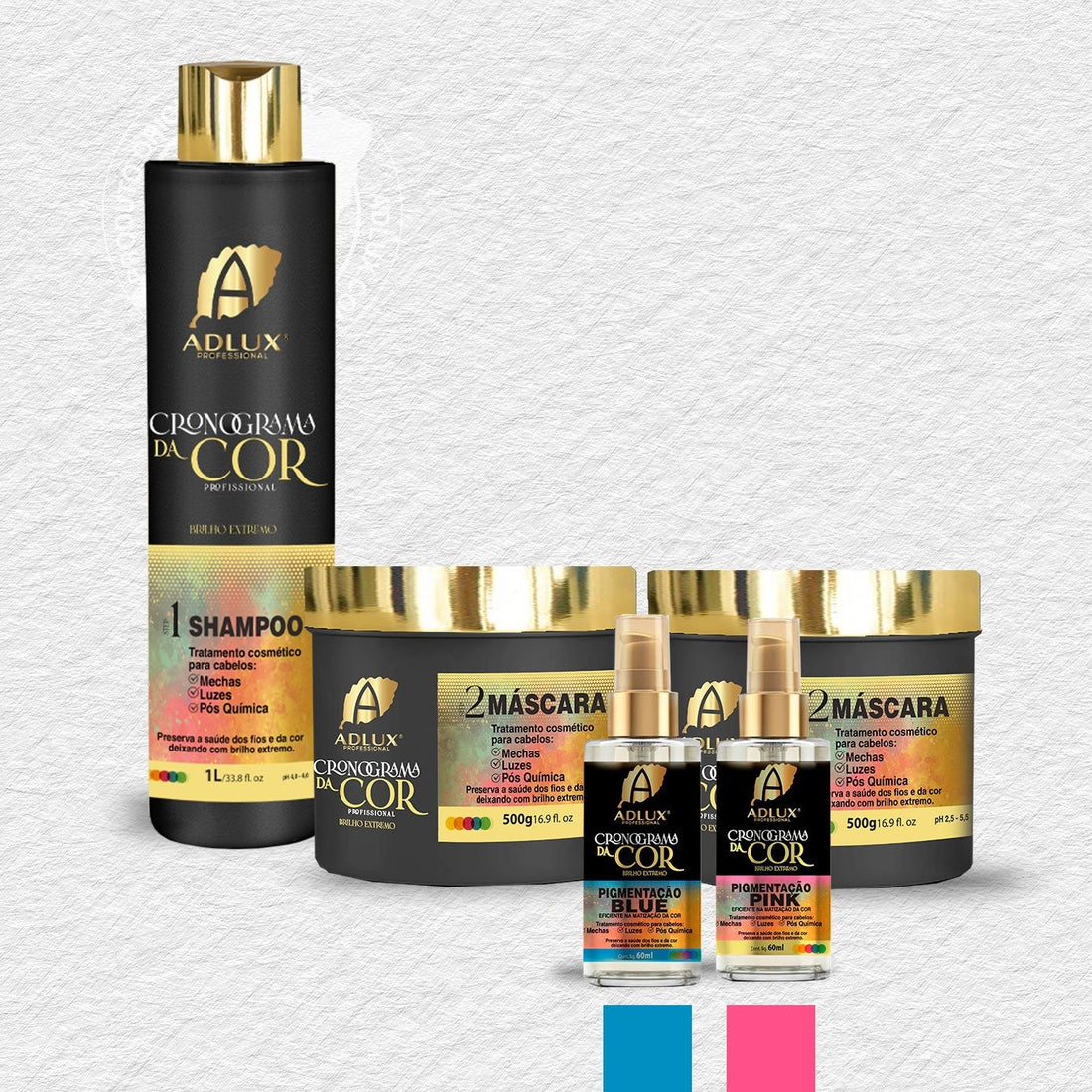 Kit Cronograma da Cor Profissional- 2 Passos (BLUE - PINK)